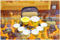 Mor Clay Yixing Çaydanlık Seti 6 Bardak ile Kişiselleştirilmiş Ev Kullanımı Sarı Renk
